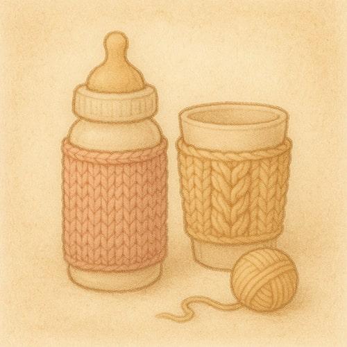 Иллюстрация услуги: Чехлы на бутылочки и стаканчики — Вяжунчик