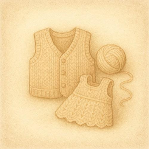 Иллюстрация услуги: Жилеты и безрукавки ручной работы — Вяжунчик